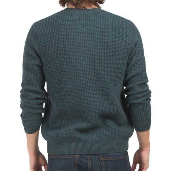 NEW BONOBOS Merino Wool And Yak Blend Waffle Sweater Light Grey for men 563tn - Picture 2 of 2